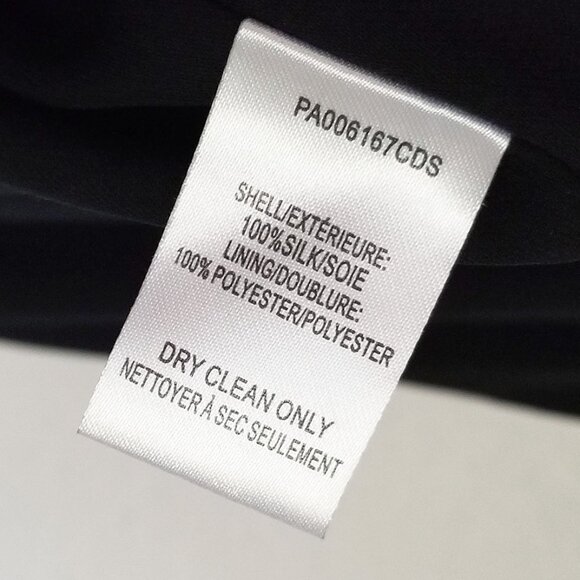 Parker 100% Silk Ellender Ruffle Slit Midi Dress Sz 6 Black Slip Asymmetric $378 - Picture 8 of 12